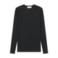Wide Ribbed Crew -Black