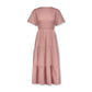 Pink Tiered Smocked Midi Dress
