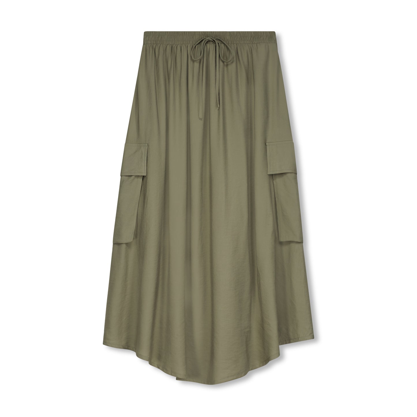 Flowy Cargo Pocket Midi Skirt